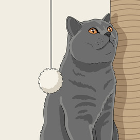 Иллюстрация из КотоКафе города Екатеринбурга.