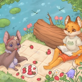 Лис и мышонок. Лето.