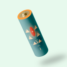 Батарейка с изображением