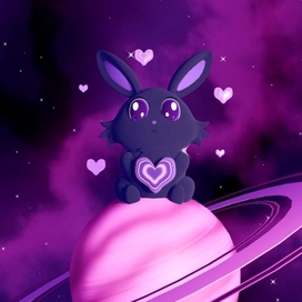A rabbit in space blender 3D