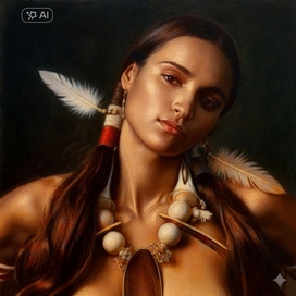 Женский портрет.скво.