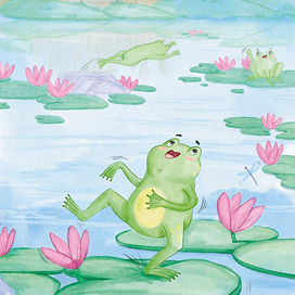 Книжная иллюстрация "Лягушка"