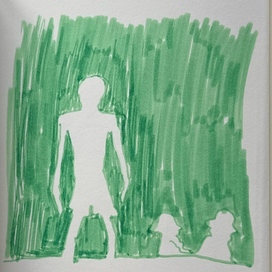 Мужчина и дети у моря