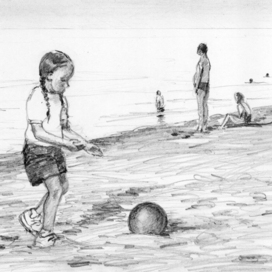 Девочка на пляже