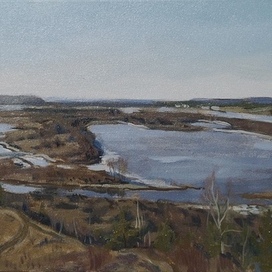 "Вид на место впадения р. Кудьмы в Волгу