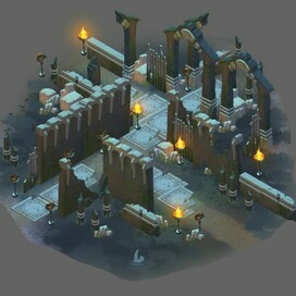 Руины: ассет в изометрии