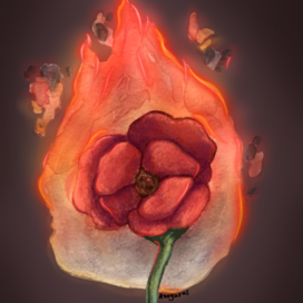 Иллюстрация. Четыре стихии. Огонь. 