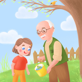 Иллюстрация для книги про семью