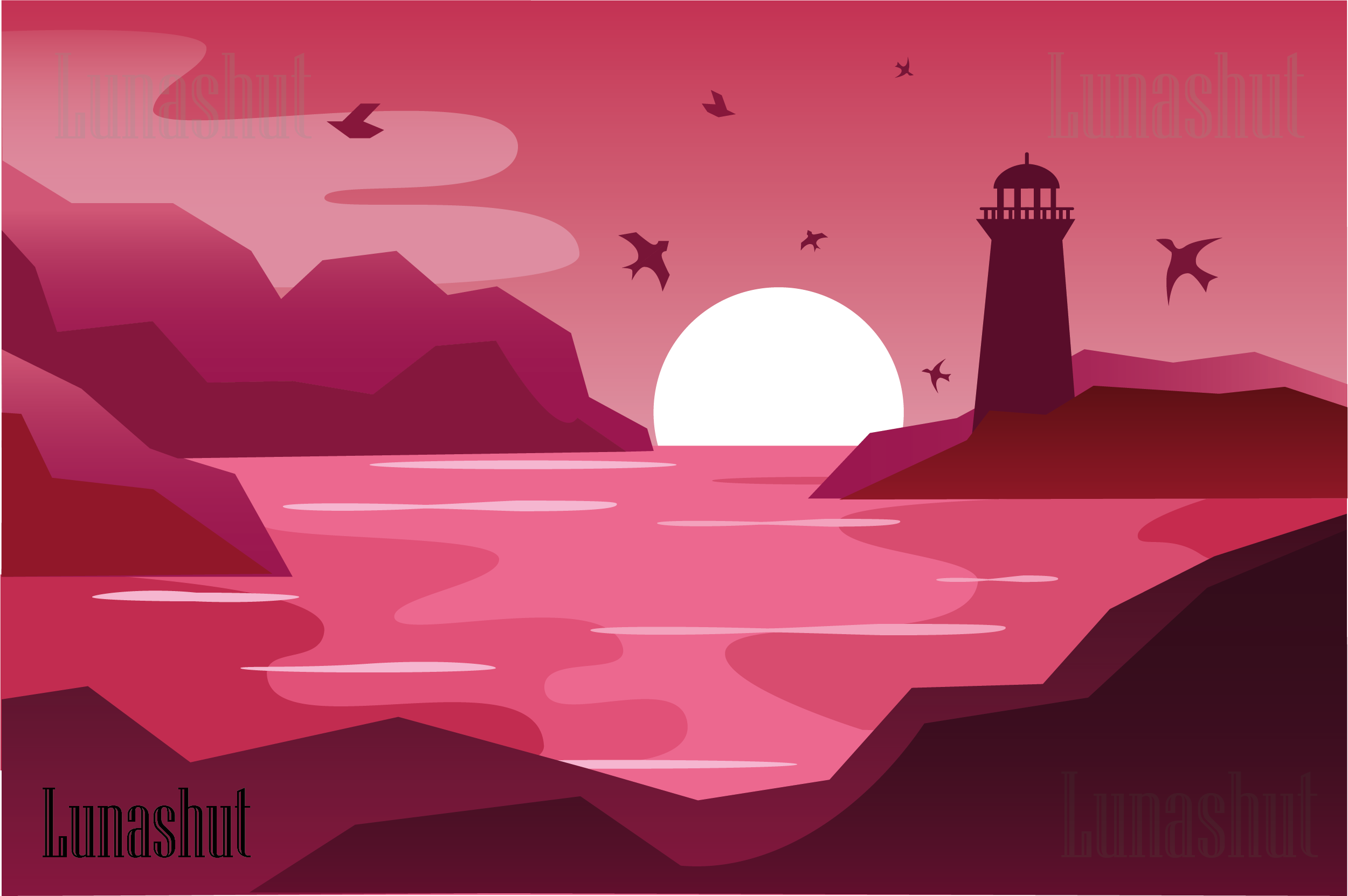 Закат на море