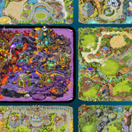 КАРТЫ2. Игровой арт для мобильной игры Magica Travel Agency (Match-3)