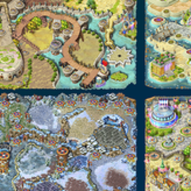 КАРТЫ3. Игровой арт для мобильной игры Magica Travel Agency (Match-3)