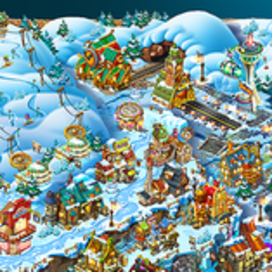 КАРТЫ6. Игровой арт для мобильной игры Magica Travel Agency (Match-3)