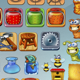 ИКОНКИ1. Игровой арт для мобильной игры Magica Travel Agency (Match-3)