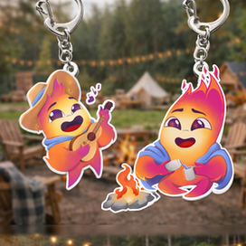 Иллюстрации бренд персонажа лагеря В ритме огня, Огонёк