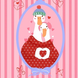 День влюблённых❤️ Гуси для дизайна упаковки шоколада  