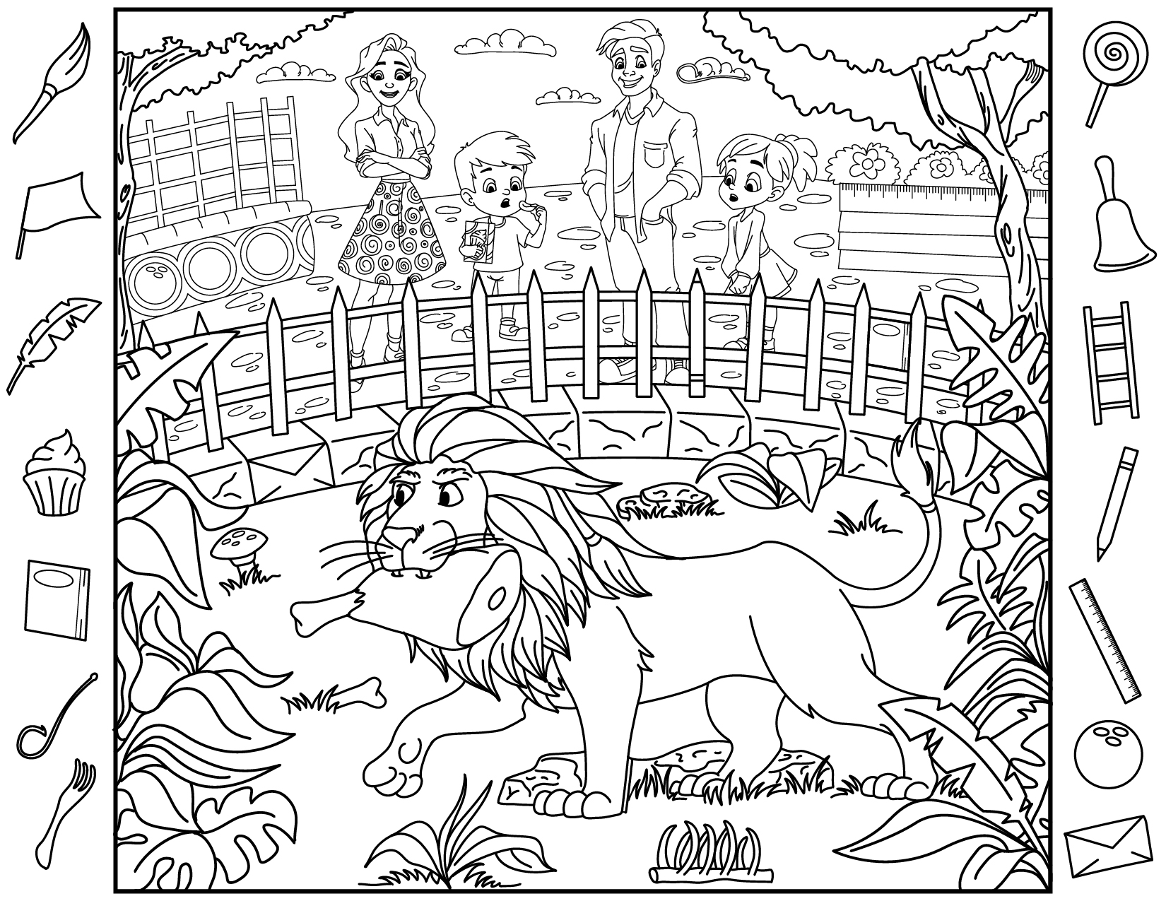 Раскраска "Поиск предметов" #1