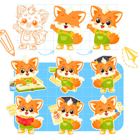 Стикеры & Маскот для детского учебного центра