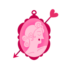 стрела купидона | стикер ко дню святого валентина 