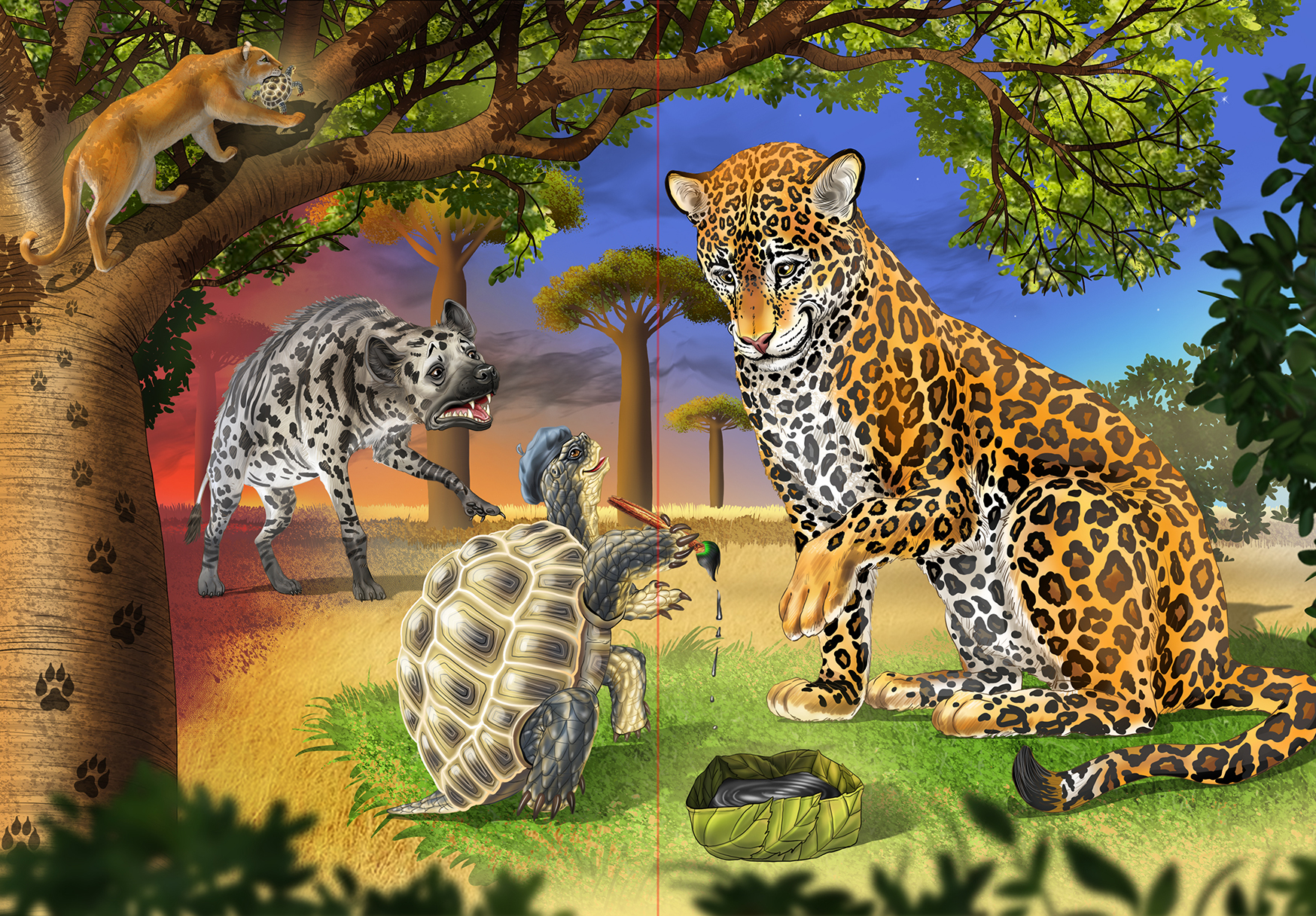 Африканская сказка Гиена и черепаха