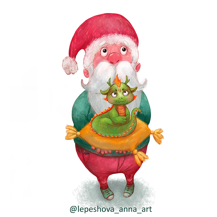 Гном с дракончиком