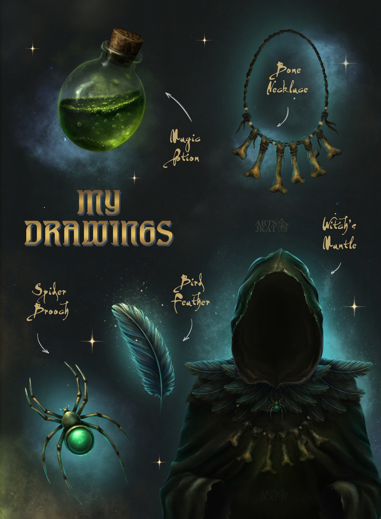 Сет элементов для фэнтези-образа ведьмы 🔮
