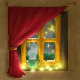 Зимний вечер у окна