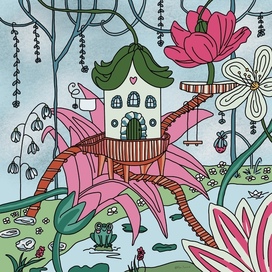 Цветочная антистресс-раскраска