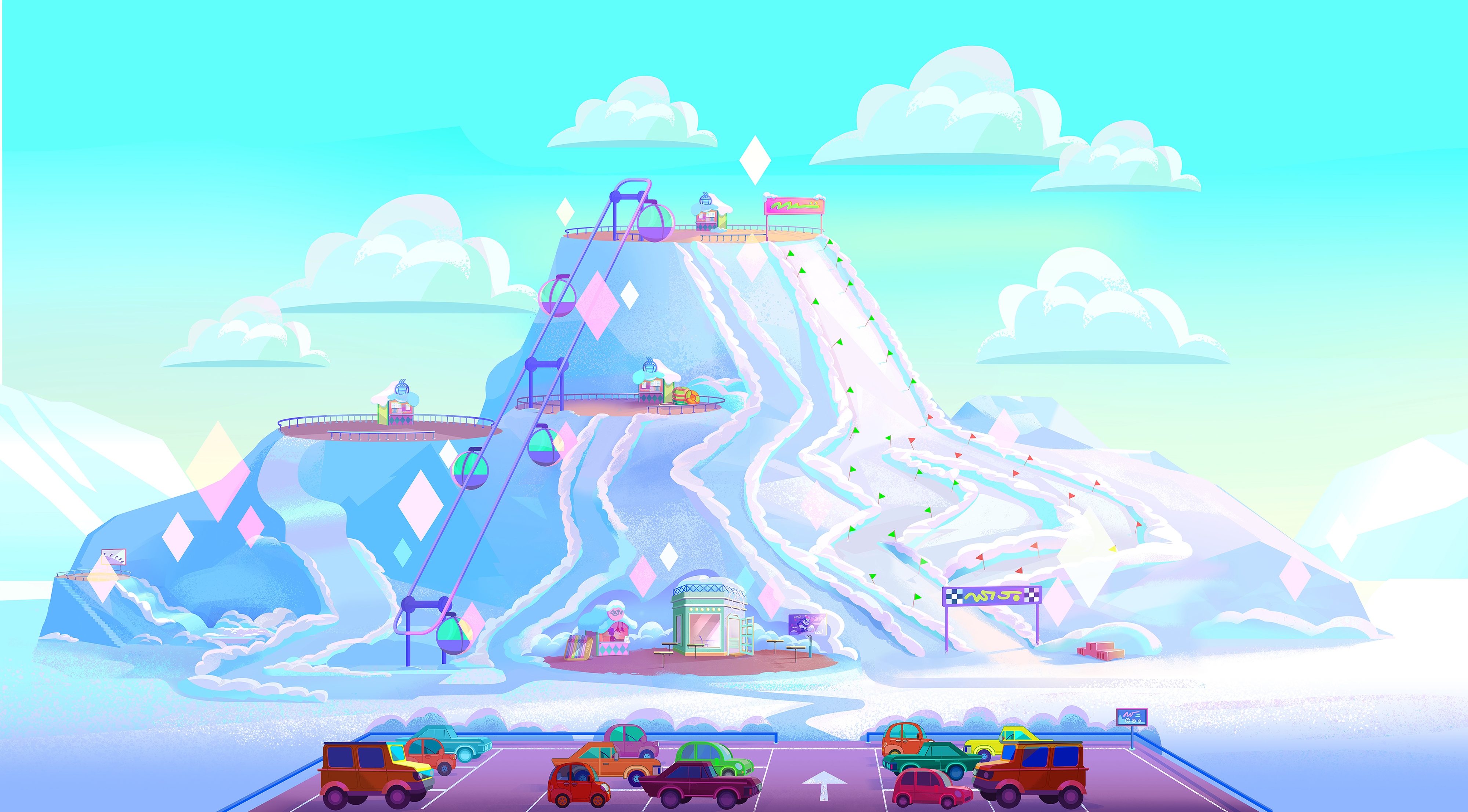 Концепт-арт для мультсериала "Мартышкины" / "Гора желаний"