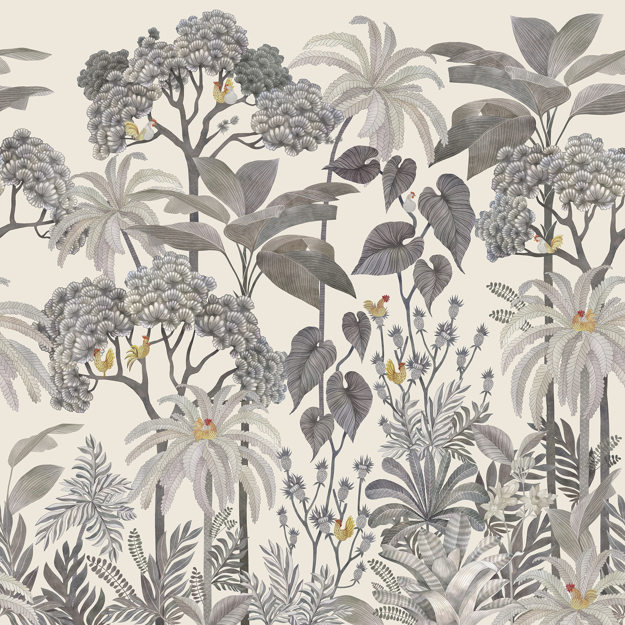 Панно в интерьер "Золотые петухи"