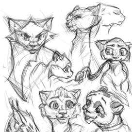 Эскизы по книге коты воители 