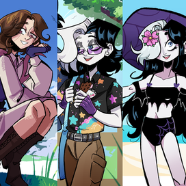 голубые работы 