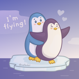 Пингвины на льдине