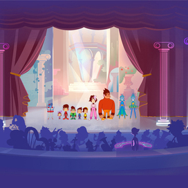 Концепт-арт для мультсериала "Мартышкины" / "Балет-балет!"