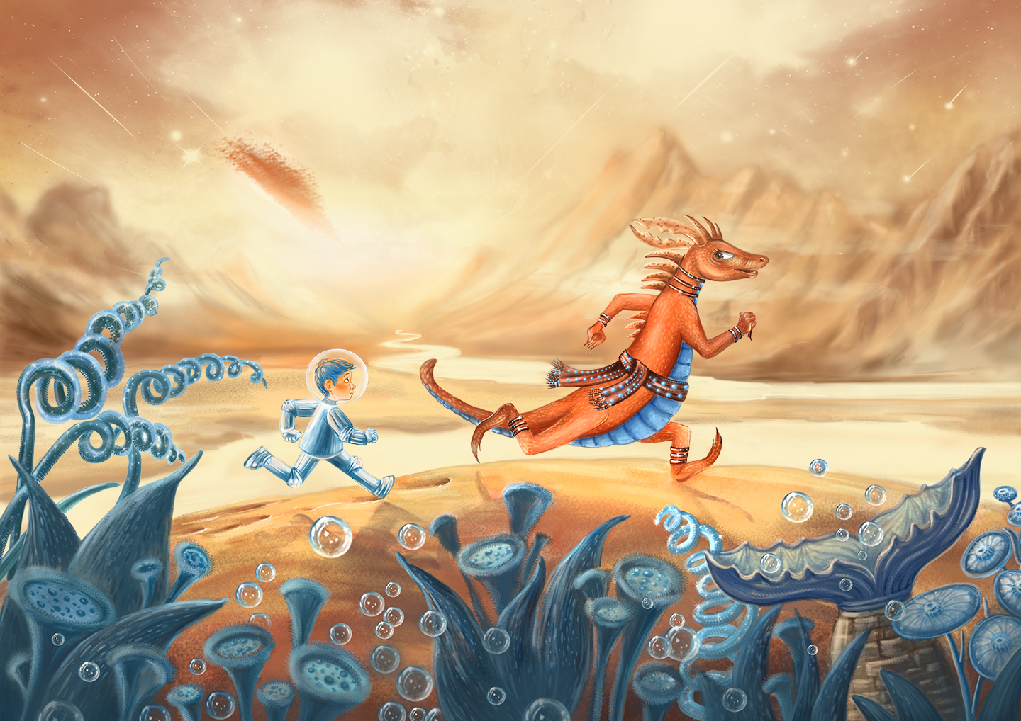 Лио и Песчаный Всадник на планете Аурелия-Марес