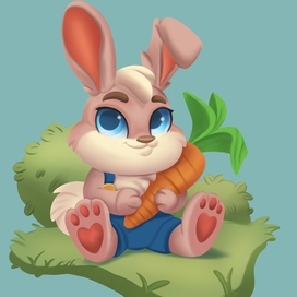 Милый мягкий зайка 