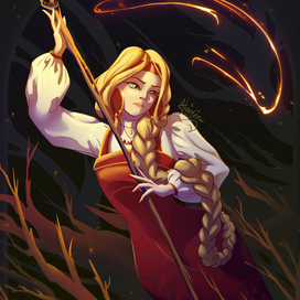 Иллюстрация Василиса прекрасная DTIYS