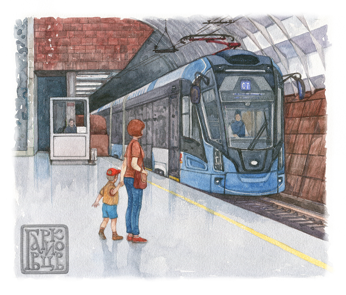 Подземная станция скоростного трамвая Волгограда