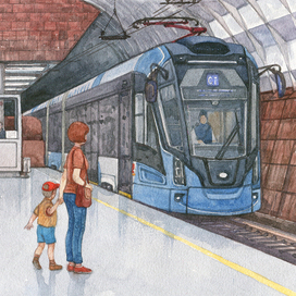 Подземная станция скоростного трамвая Волгограда