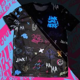 Роспись футболки "Аркейн"