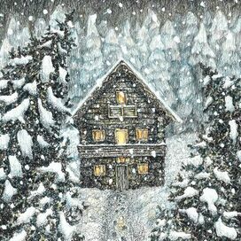 В снежном лесу