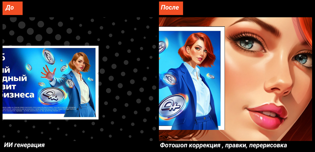 дорисовка после ИИ