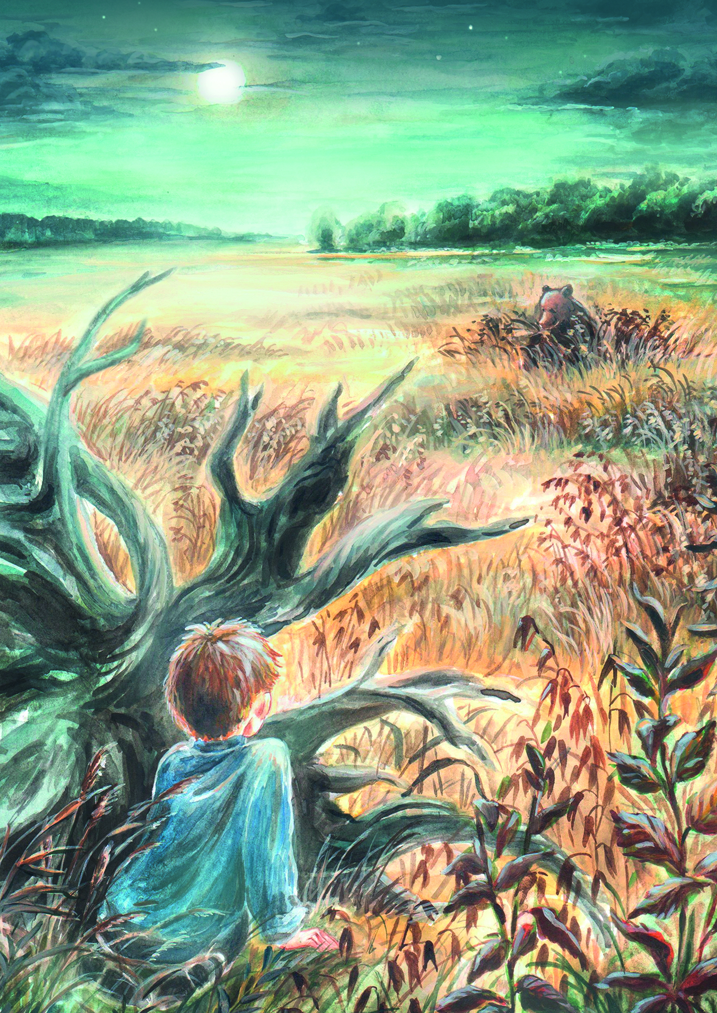 На овсяном поле