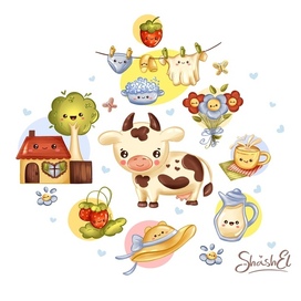 Стикерпак "В деревне летом"