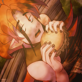 Эльф с едой 