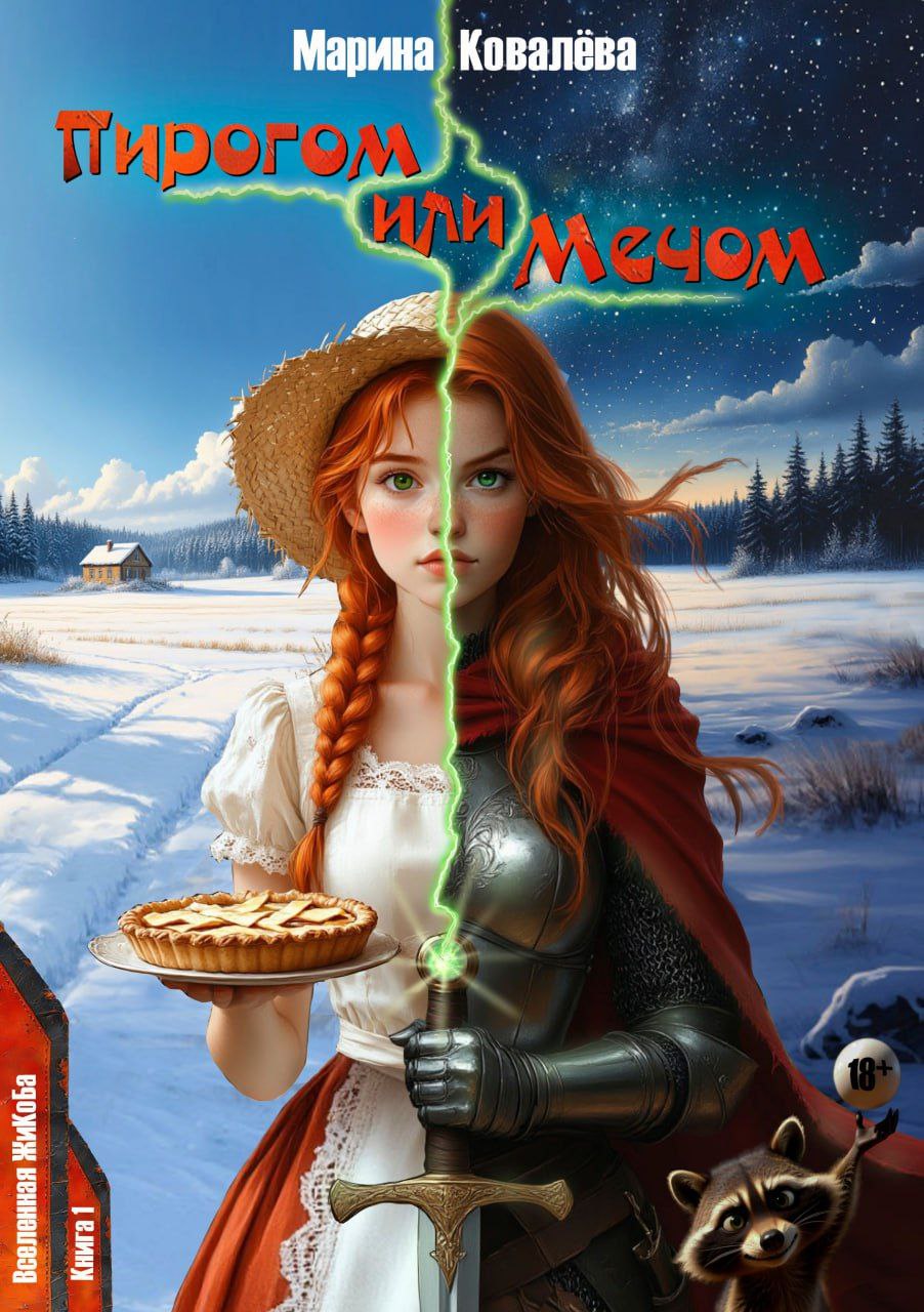 Обложка моей книги Пирогом и мечом