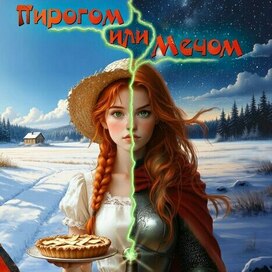 Обложка моей книги Пирогом и мечом