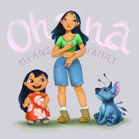 Стилизация героев "Лилу и Стич"