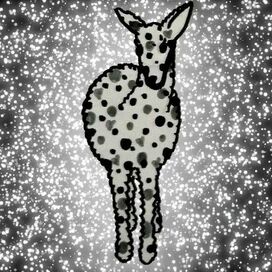 Лама в пятнышко