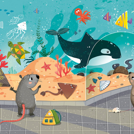 Мышки в океанариуме