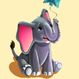 Слоник с шариком